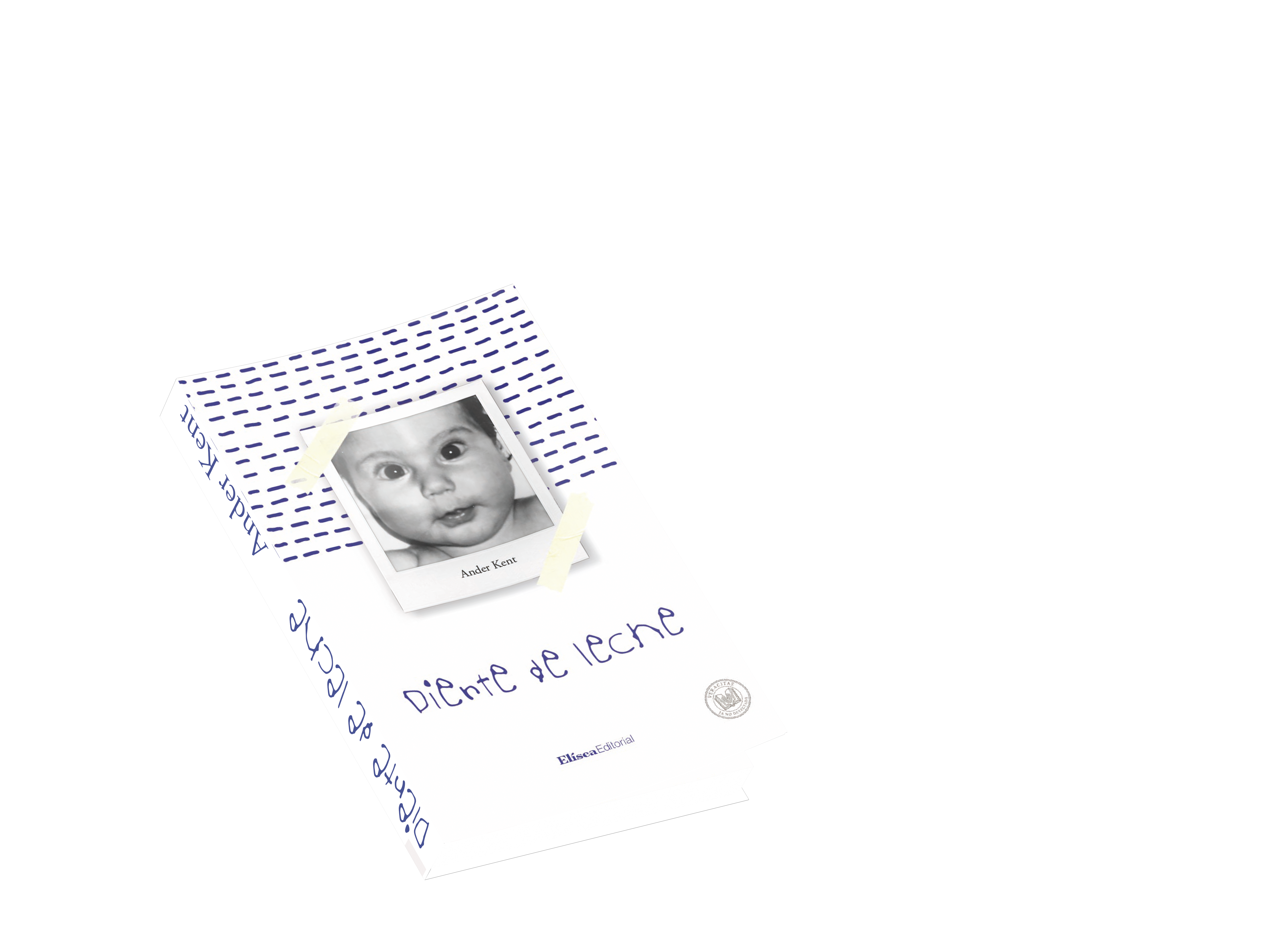 Mockup del libro Diente de leche, de Ander Kent, con el Sello Veracitas