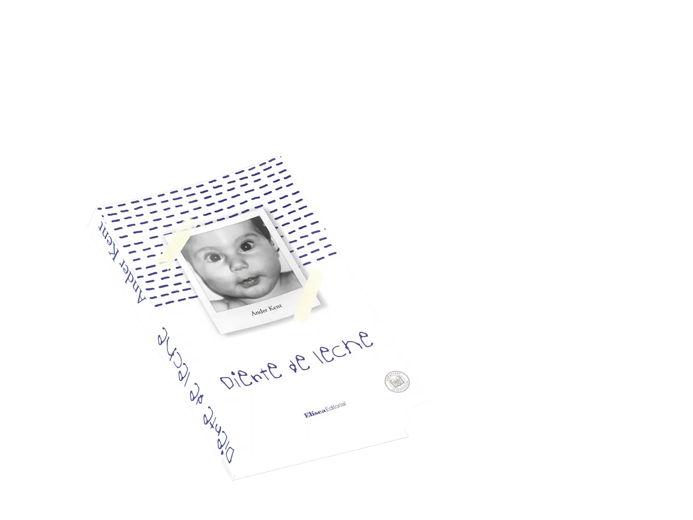 Mockup del libro Diente de leche, de Ander Kent, con el Sello Veracitas